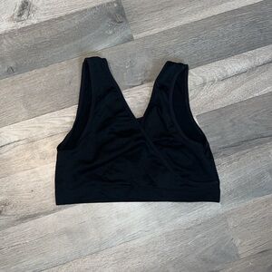 Gilligan & O'Malley Black Wrap Sports Bra